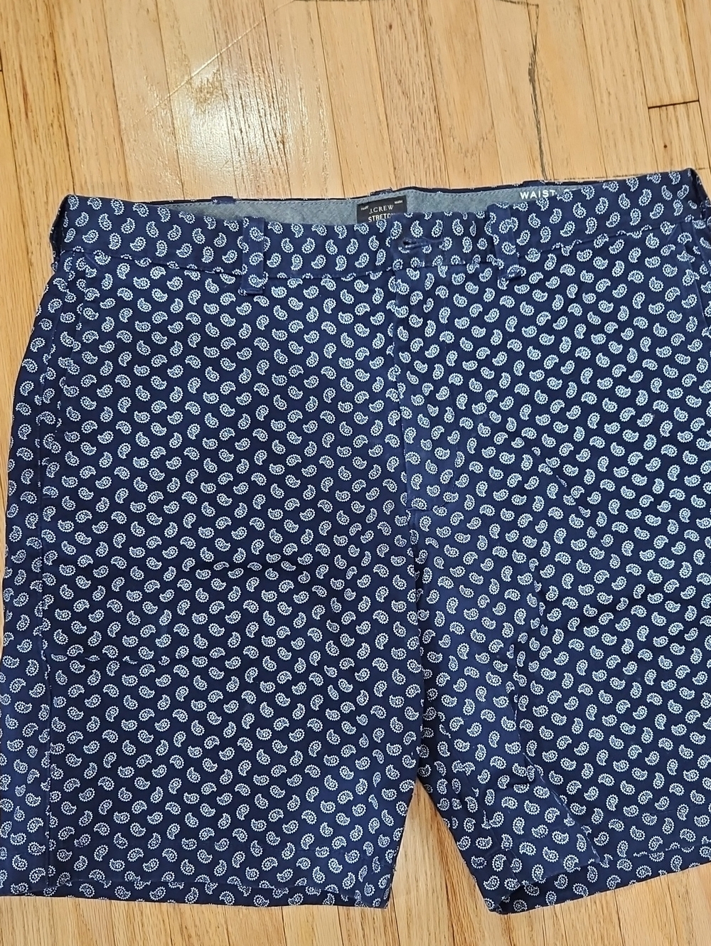 J. Crew Navy Paisley Cotton Chino Shorts